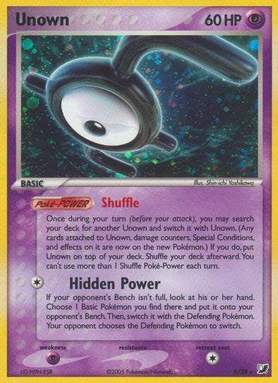 Unown E - E/28 - Holo Rare available at 401 Games Canada