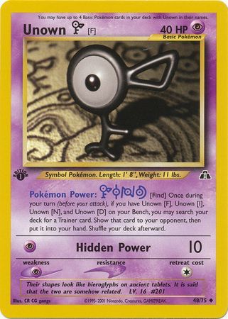 Unown F - 48/75 - Uncommon - 1st Edition available at 401 Games Canada