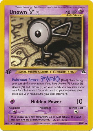 Unown F - 48/75 - Uncommon - 1st Edition available at 401 Games Canada