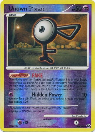 Unown F - 56/106 - Uncommon - Reverse Holo available at 401 Games Canada