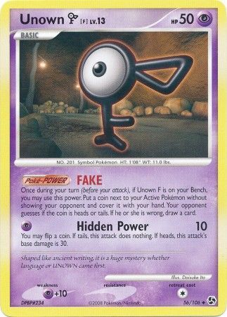 Unown F - 56/106 - Uncommon available at 401 Games Canada