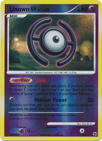 Unown H - 29/106 - Rare - Reverse Holo available at 401 Games Canada