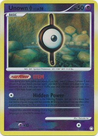 Unown I - 37/123 - Rare - Reverse Holo available at 401 Games Canada