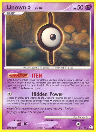 Unown I - 37/123 - Rare available at 401 Games Canada