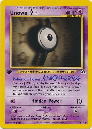 Unown I - 68/75 - Common - 1st Edition available at 401 Games Canada