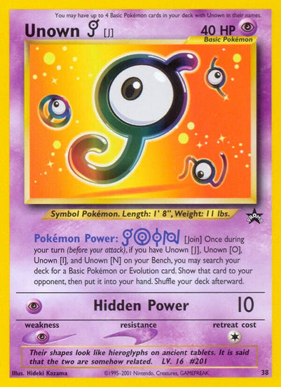 Unown [J] - 38 - Promo available at 401 Games Canada