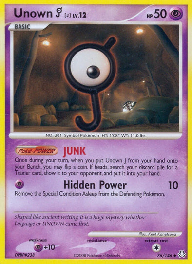 Unown J - 76/146 - Uncommon available at 401 Games Canada