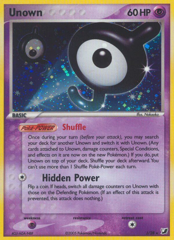 Unown J - J/28 - Holo Rare available at 401 Games Canada