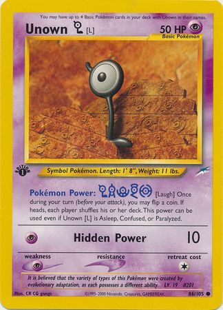 Unown L - 86/105 - Common - 1st Edition available at 401 Games Canada