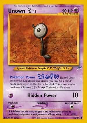 Unown L - 86/105 - Common - Unlimited available at 401 Games Canada