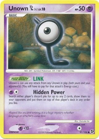 Unown L - 91/106 - Common available at 401 Games Canada