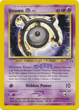 Unown M - 49/75 - Uncommon - Unlimited available at 401 Games Canada