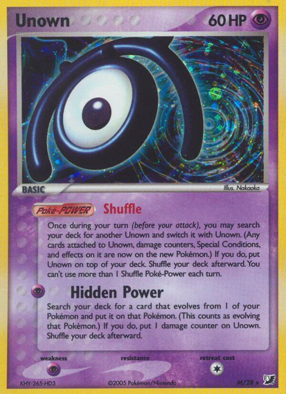 Unown M - M/28 - Holo Rare available at 401 Games Canada