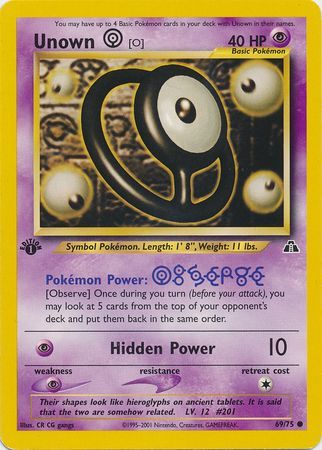 Unown O - 69/75 - Common - 1st Edition available at 401 Games Canada