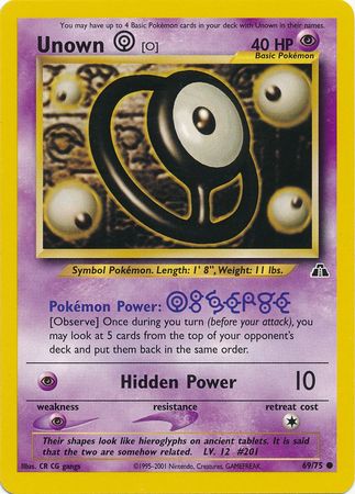 Unown O - 69/75 - Common - Unlimited available at 401 Games Canada