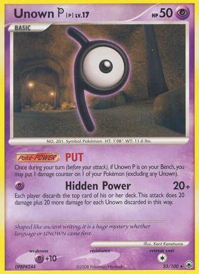 Unown P - 33/100 - Rare available at 401 Games Canada