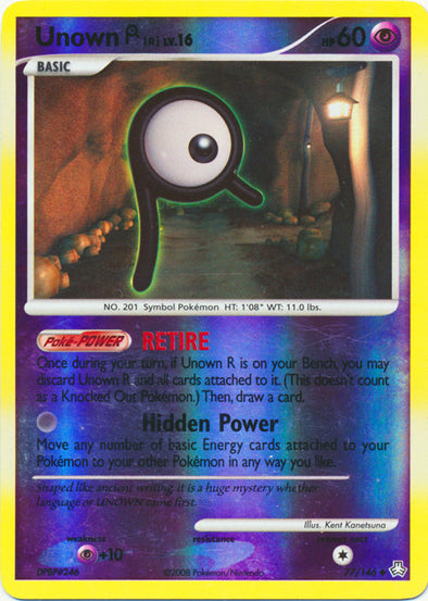 Unown R - 77/146 - Uncommon - Reverse Holo available at 401 Games Canada