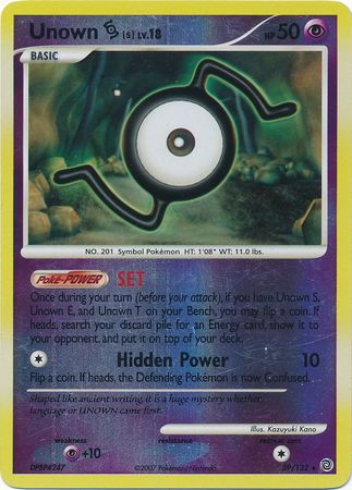 Unown S - 39/132 - Rare - Reverse Holo available at 401 Games Canada