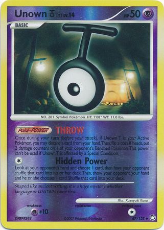 Unown T - 67/123 - Uncommon - Reverse Holo available at 401 Games Canada