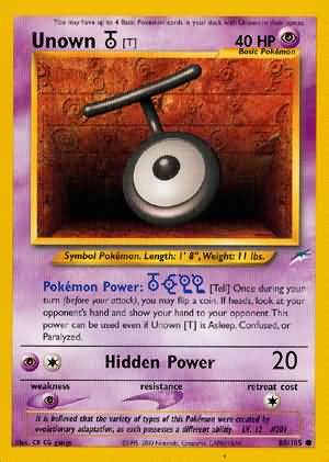Unown T - 88/105 - Common - Unlimited available at 401 Games Canada