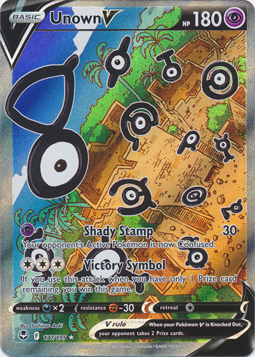 401 Games Canada - Unown V - 177/195 - Alternate Art Ultra Rare 401 Games Canada - Unown V - 177/195 - Alternate Art Ultra Rare