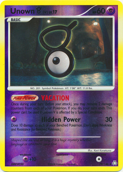 Unown V - 79/146 - Uncommon - Reverse Holo available at 401 Games Canada