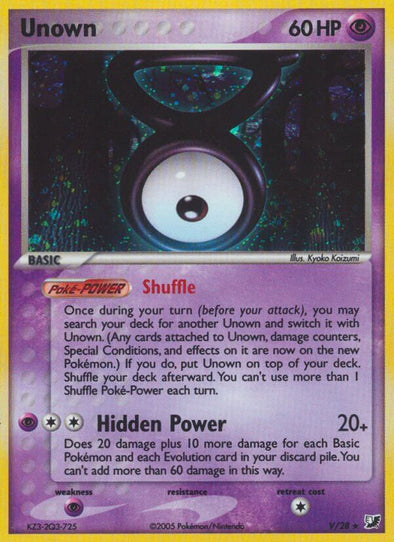 Unown V - V/28 - Holo Rare available at 401 Games Canada