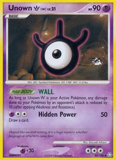 Unown W - 80/146 - Uncommon available at 401 Games Canada