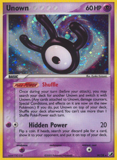 Unown W - W/28 - Holo Rare available at 401 Games Canada