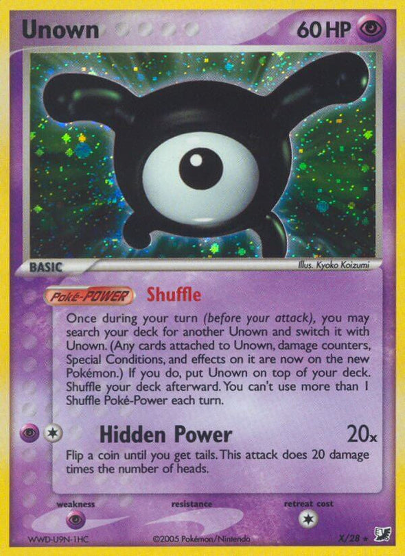 Unown X - X/28 - Holo Rare available at 401 Games Canada