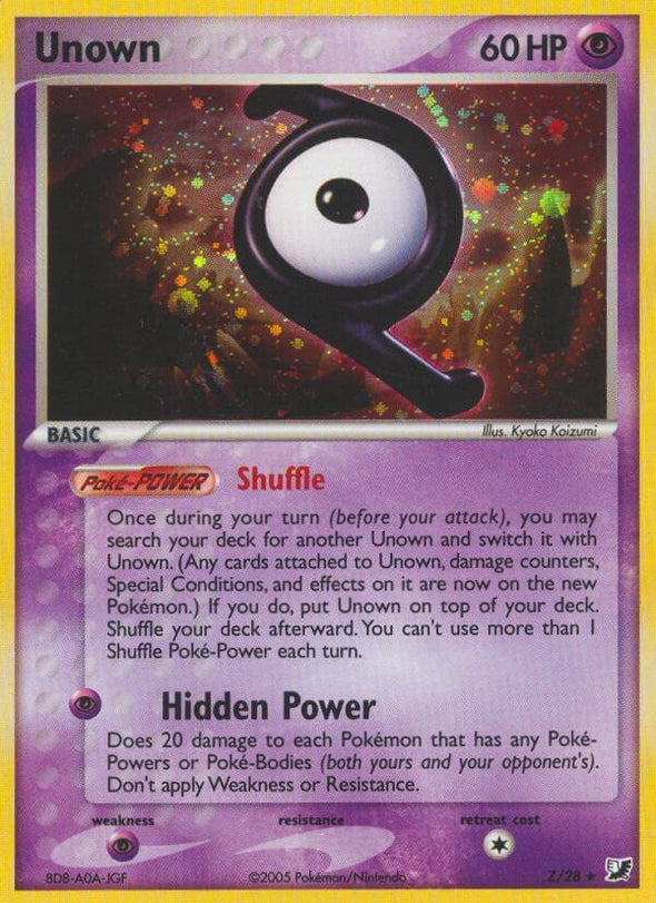 Unown Z - Z/28 - Holo Rare available at 401 Games Canada