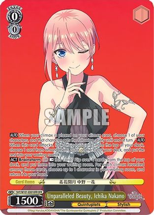 Unparalleled Beauty, Ichika Nakano (OFR) - 5HY/W101-E001OFR - Over-Frame Rare available at 401 Games Canada