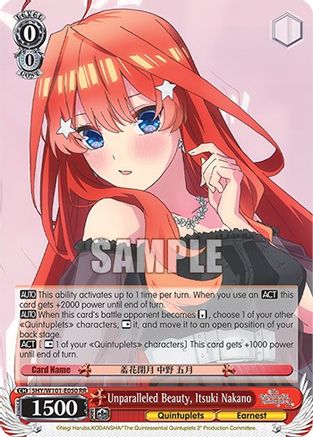 Unparalleled Beauty, Itsuki Nakano - 5HY/W101-E050 - Double Rare available at 401 Games Canada