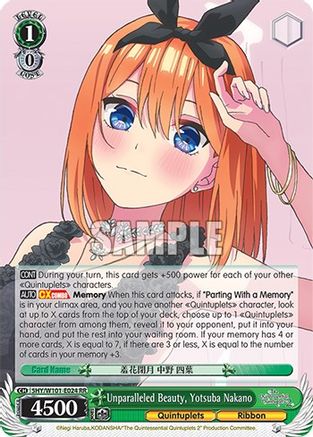 Unparalleled Beauty, Yotsuba Nakano - 5HY/W101-E024 - Double Rare available at 401 Games Canada