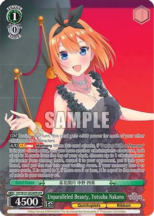 Unparalleled Beauty, Yotsuba Nakano (OFR) - 5HY/W101-E024OFR - Over-Frame Rare available at 401 Games Canada