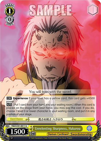 Unrelenting Sharpness, Hakurou - TSK/S101-E011 - Uncommon available at 401 Games Canada