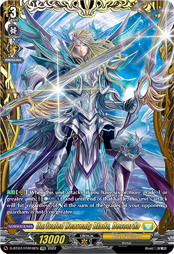 Unrivaled Heavenly Blade, Descorda - D-BT07/FFR10 - Double Frame Rare available at 401 Games Canada