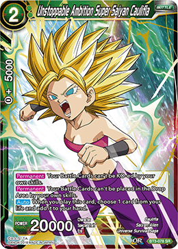 Unstoppable Ambition Super Saiyan Caulifla - BT3-078 - Super Rare available at 401 Games Canada