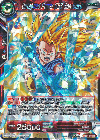 Untapped Power SS3 Son Goku - BT4-004 - Rare (DB1 Shatterfoil) available at 401 Games Canada