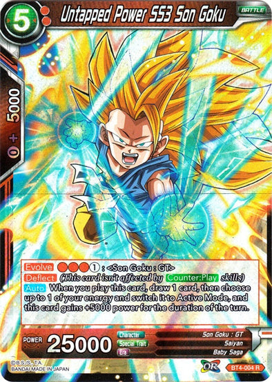 Untapped Power SS3 Son Goku - BT4-004 - Rare available at 401 Games Canada