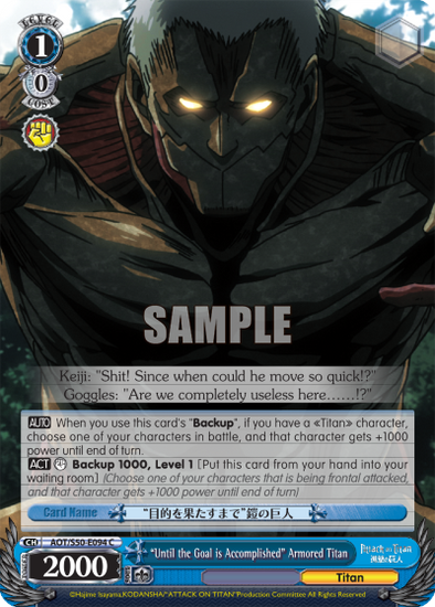 "Until the Goal is Accomplished" Armored Titan - AOT/S50-E094 - Common available at 401 Games Canada