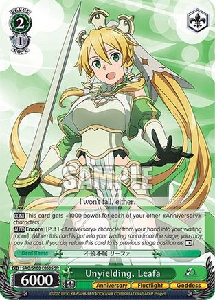 Unyielding, Leafa (SR) - SAO/S100-E050S - Super Rare available at 401 Games Canada