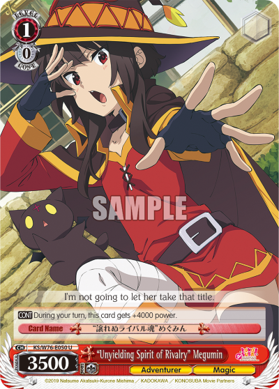 "Unyielding Spirit of Rivalry" Megumin - KS/W76-E050 - Uncommon available at 401 Games Canada