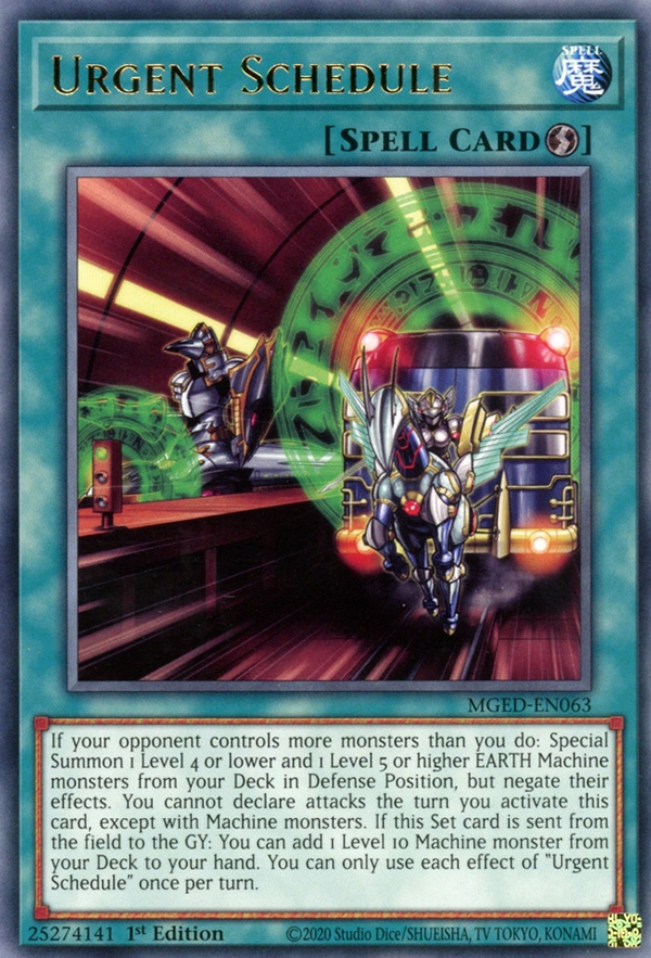 Urgent Schedule - MGED-EN063 - Rare - 1st Edition available at 401 Games Canada