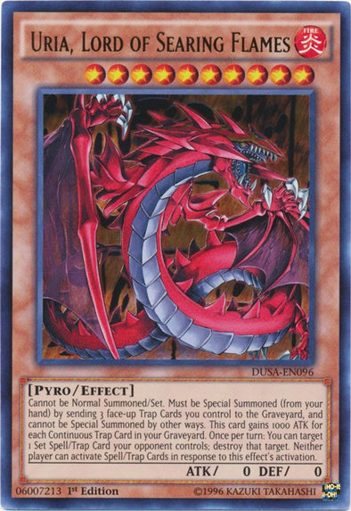 Uria, Lord of Searing Flames - DUSA-EN096 - Ultra Rare - 1st Edition available at 401 Games Canada