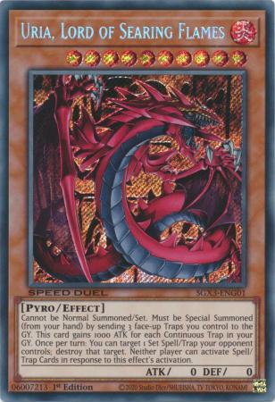 Uria, Lord of Searing Flames - SGX3-ENG01 - Secret Rare - 1st Edition available at 401 Games Canada