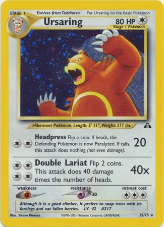Ursaring - 15/75 - Holo - Unlimited available at 401 Games Canada