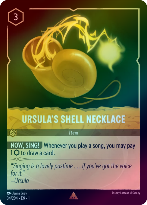 Ursula's Shell Necklace - 34/204 - Rare (Foil) available at 401 Games Canada