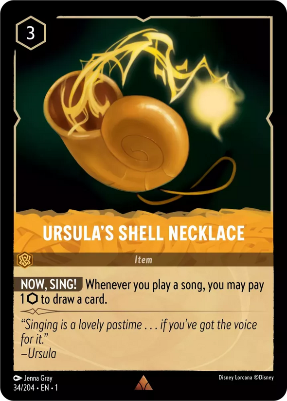 Ursula's Shell Necklace - 34/204 - Rare available at 401 Games Canada