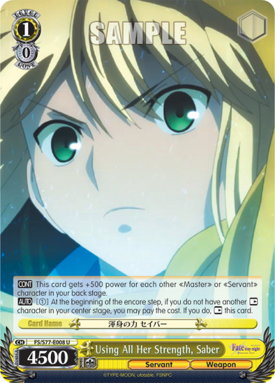 Using All Her Strength, Saber (U) available at 401 Games Canada